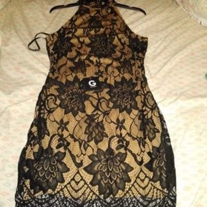 Guess black lace dress